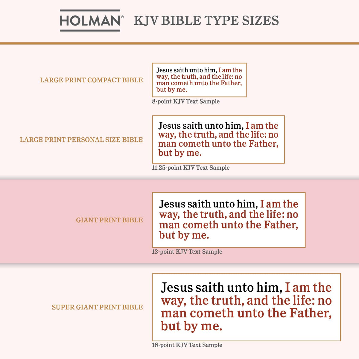 Holman KJV Giant Print Women's Bible | Pink Floral Faux Leather, Thumb-Indexed, Red Letter