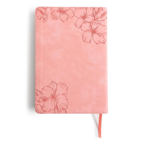 Holman KJV Giant Print Women's Bible | Pink Floral Faux Leather, Thumb-Indexed, Red Letter