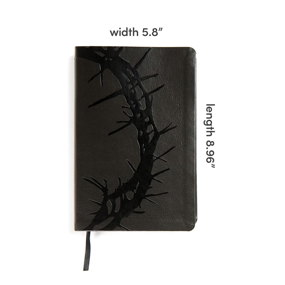 KJV Large Print Bible back cover view in charcoal LeatherTouch