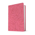 NLT Large Print Premium Value Thinline Bible, Filament Enabled | Garden Pink LeatherLike