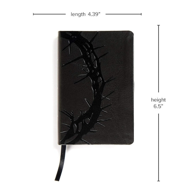 KJV Large Print Compact Reference Bible | Charcoal LeatherTouch, Red Letter